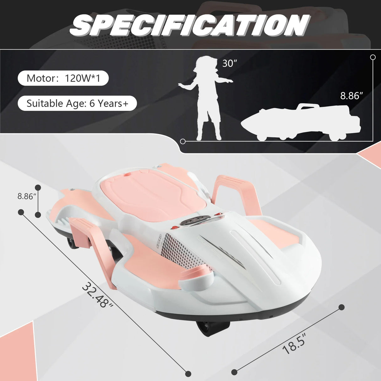 Electric Kids Racing Car With Lights And Music - Omega Lifestyles