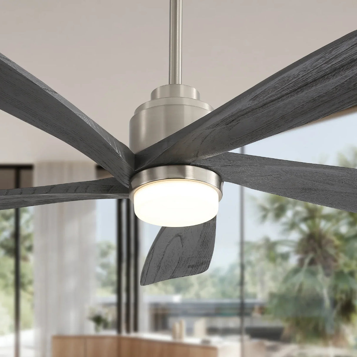 52-Inch Modern Ceiling Fan With LED Light Remote Control - Omega Lifestyles