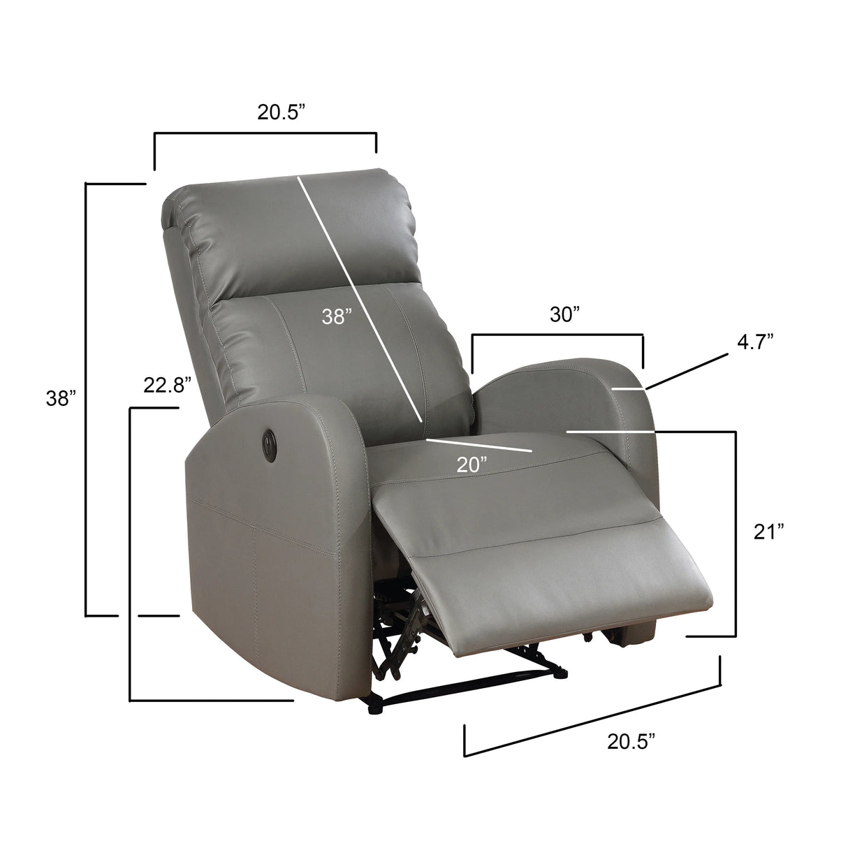 Electric Power Recliner Chair With USB Charging And Leather Upholstery - Omega Lifestyles