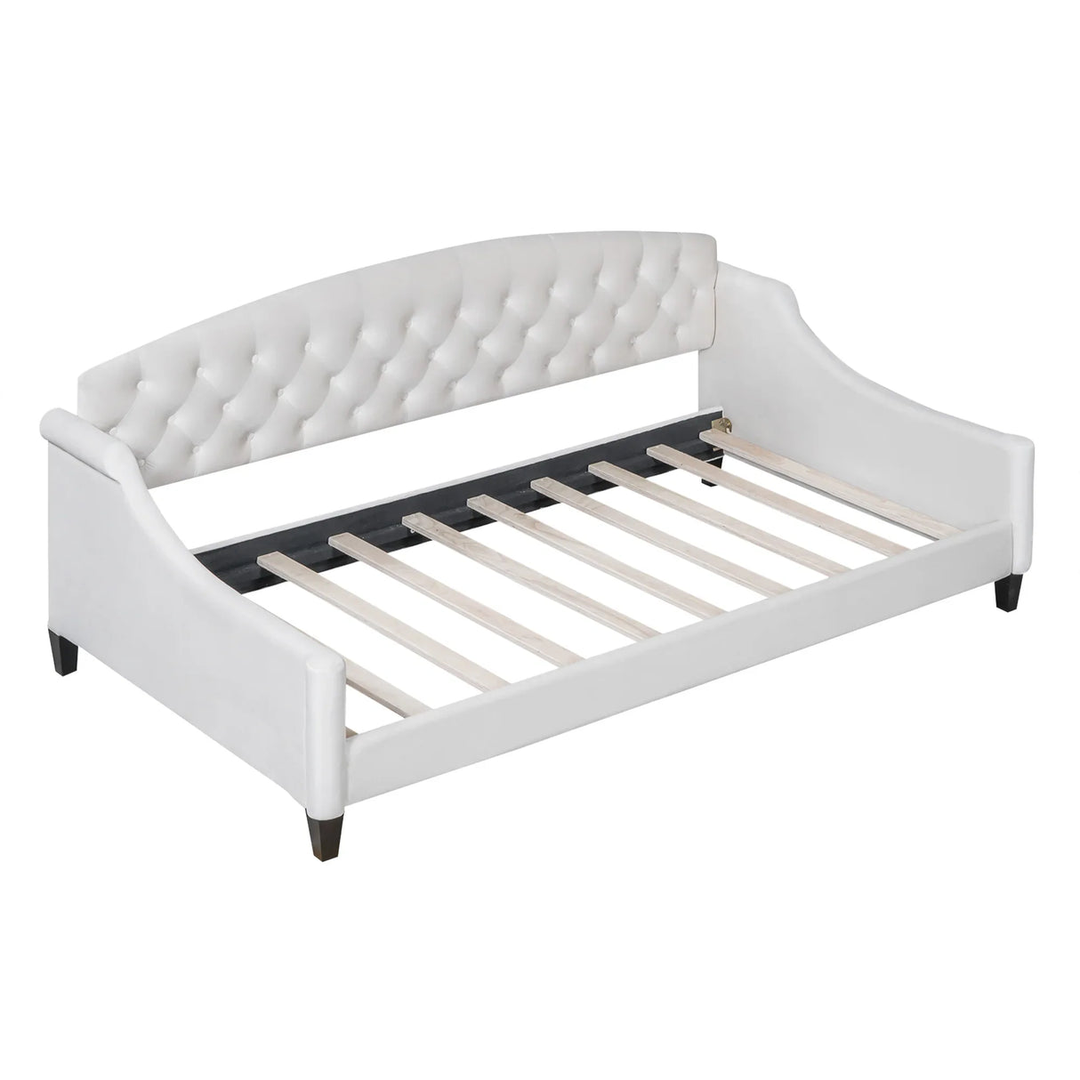 Twin Modern Velvet Upholstered Tufted Button Daybed - Omega Lifestyles
