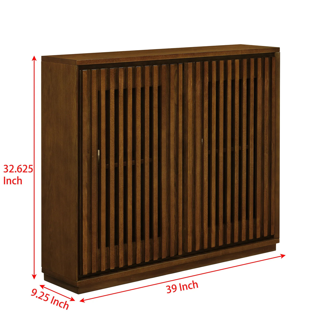 Mid Century Modern Fluted Walnut Solid Wood Sideboard Cabinet - Omega Lifestyles