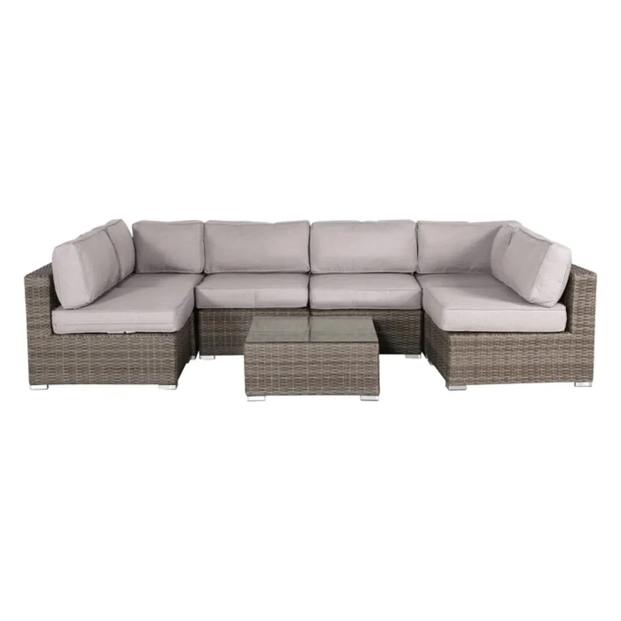 Fully Assembled Rattan Wicker Outdoor 6-Person Seating Group - Omega Lifestyles