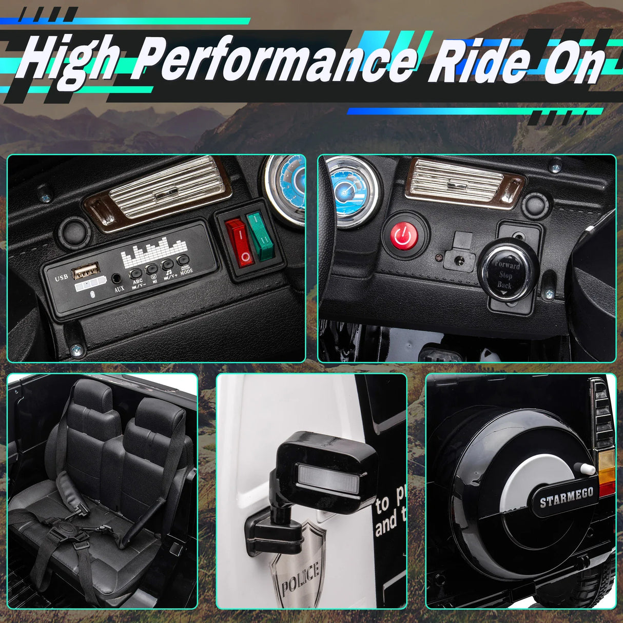 Electric Ride-On Car With Remote Control And Music - Omega Lifestyles