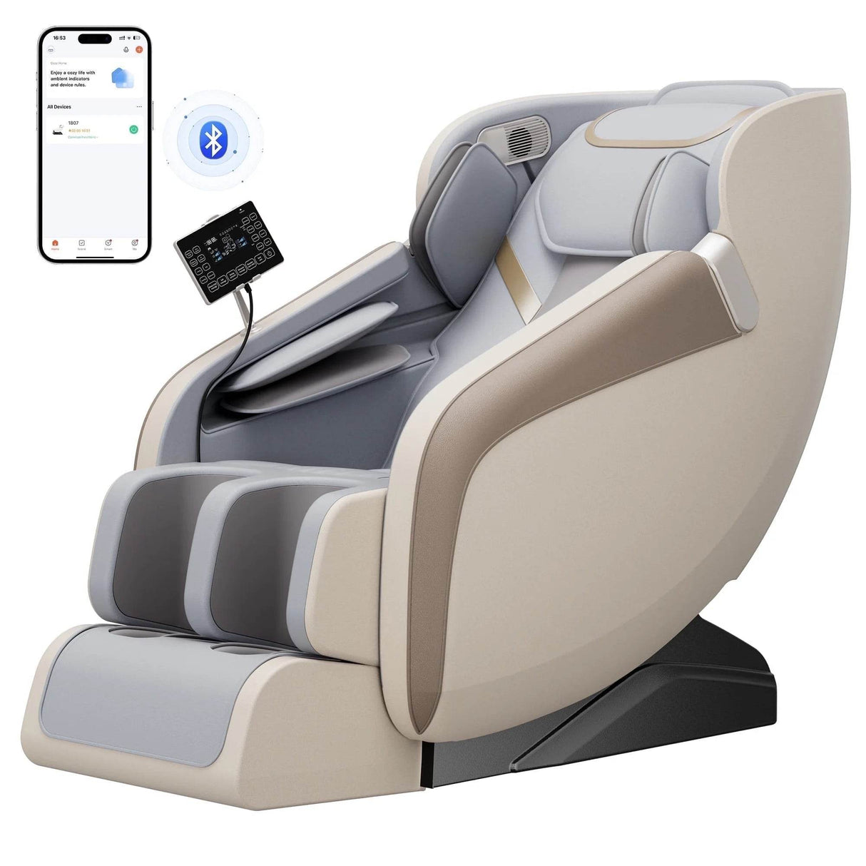 4D Massage Chair Full Body,Zero Gravity Massage Chair with Heat and Foot Massage,Full Body Massage Recliner Chair with Airbags, Kneading, Bluetooth, LCD Touch Control