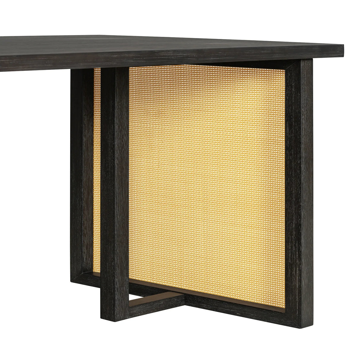 7-Piece Farmhouse Dining Table Set With Rattan Chairs - Omega Lifestyles