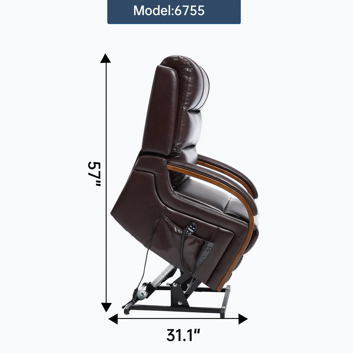 Power Lift Recliner Chair Faux Leather Massage Heat - Omega Lifestyles