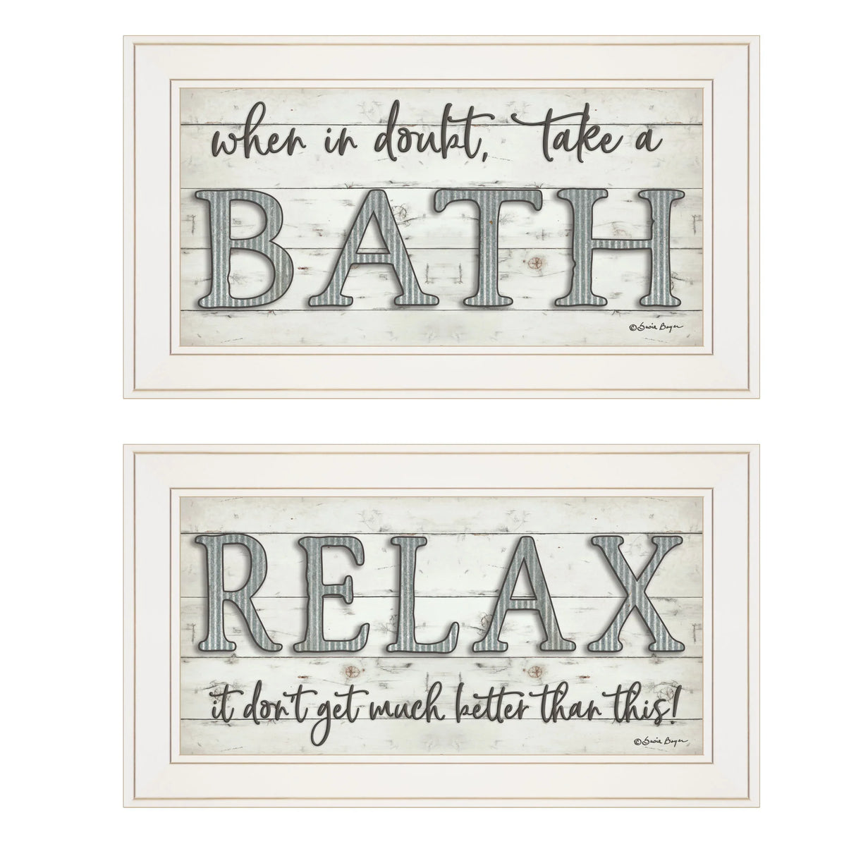 Multicolor Paper Framed Bath Relax Wall Art Print - Omega Lifestyles