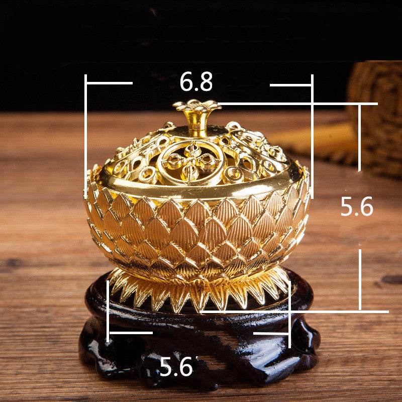 Lotus Brass Aromatherapy Burner With Artistic Trumpet Design - Sleep Galleria