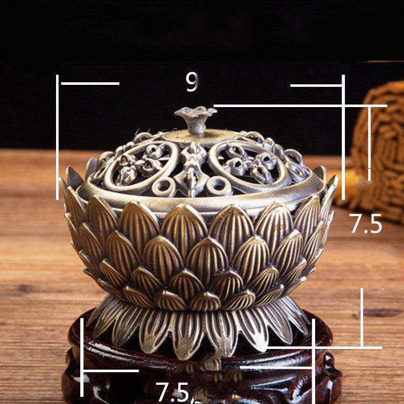 Lotus Brass Aromatherapy Burner With Artistic Trumpet Design - Sleep Galleria