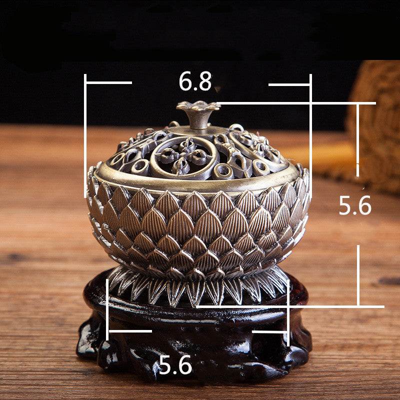 Lotus Brass Aromatherapy Burner With Artistic Trumpet Design - Sleep Galleria