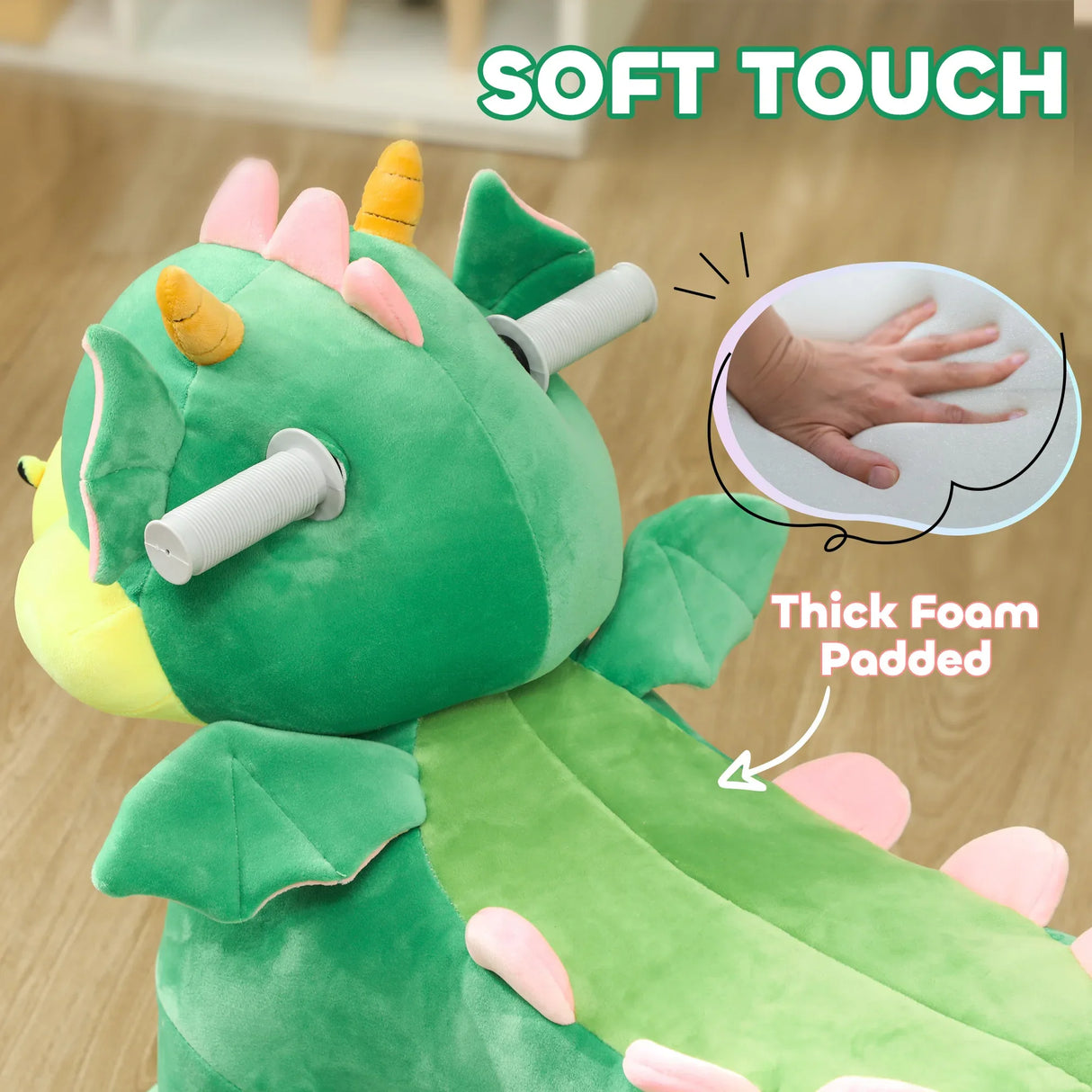 6V Triceratops Electric Ride-On Horse With Music - Omega Lifestyles