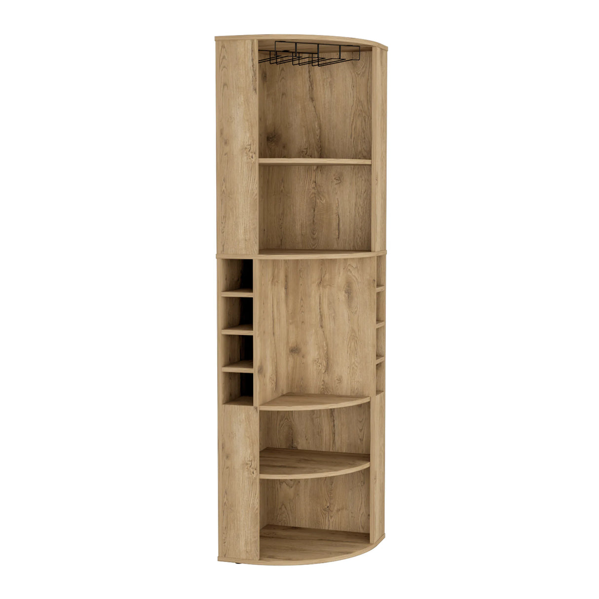 Modern Oban Corner Bar Cabinet With Bottle Storage - Omega Lifestyles