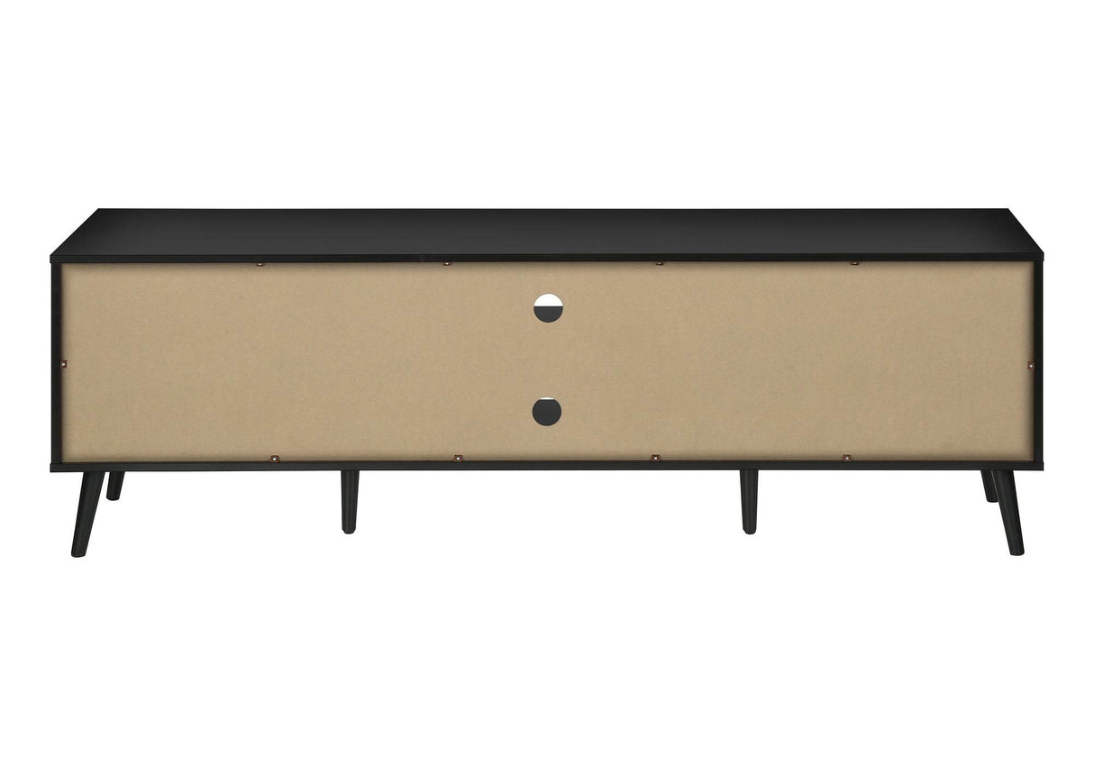 72-Inch Contemporary Brown And Black TV Stand Console - Sleep Galleria
