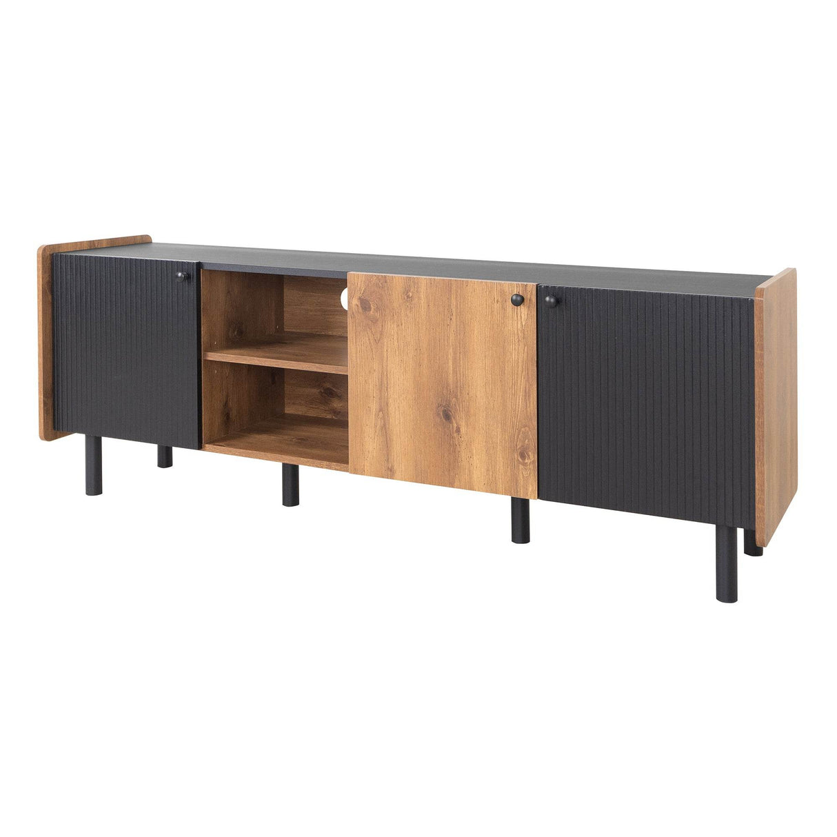 Mid Century Modern TV Stand With Storage Cabinets - Sleep Galleria