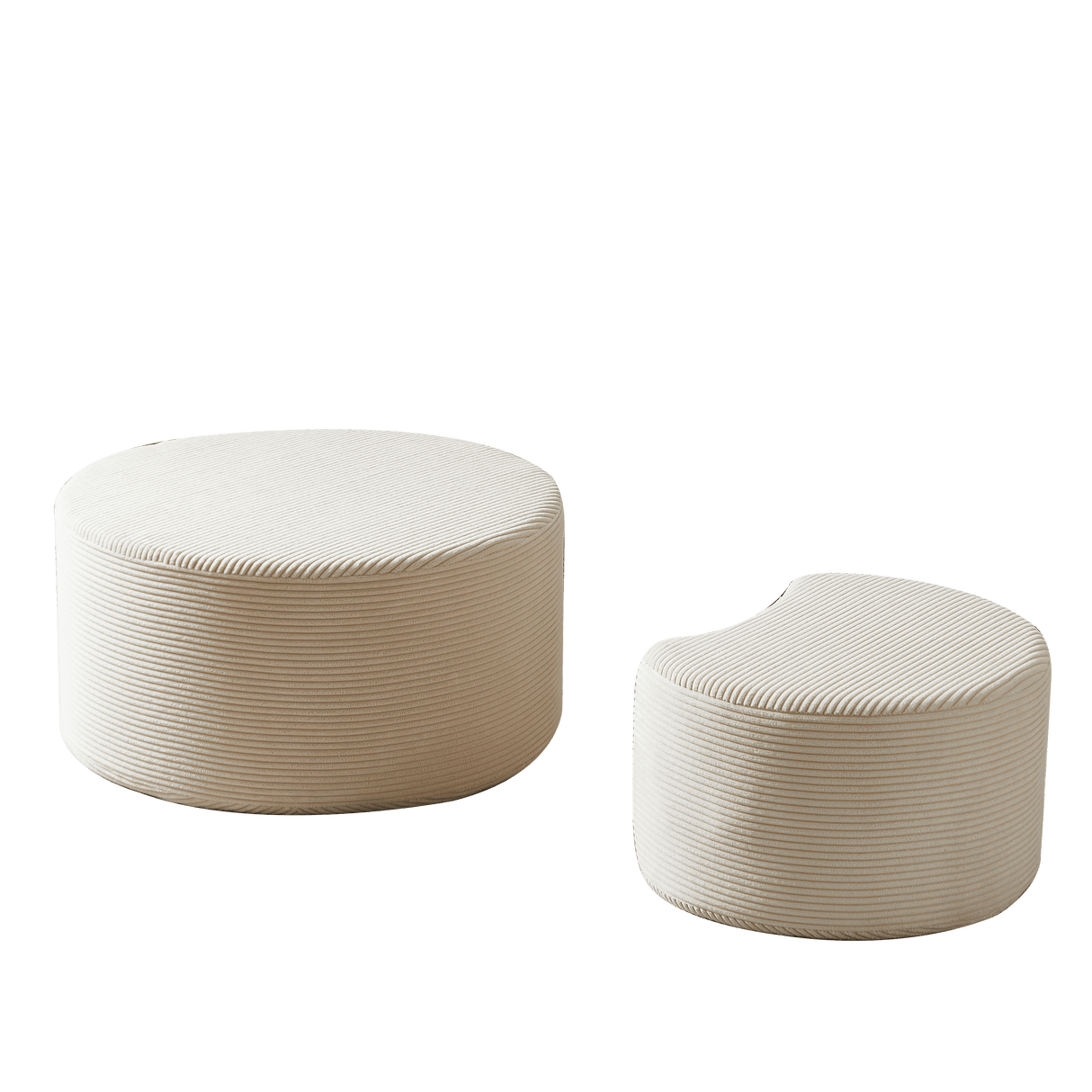 Set of 2 Upholstered Foam Ottoman Coffee Tables - Sleep Galleria