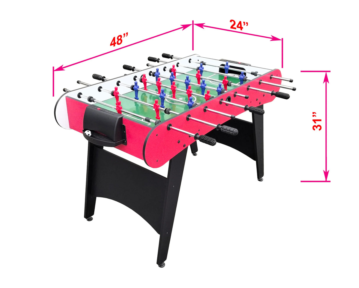 48-Inch Wood Foosball Table With MDF Steel Construction - Omega Lifestyles