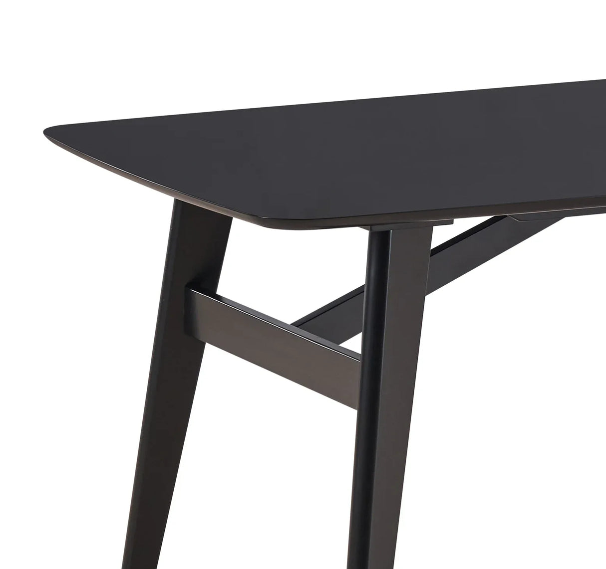 Black Synthetic Wood Fixed Top Dining Table - Omega Lifestyles