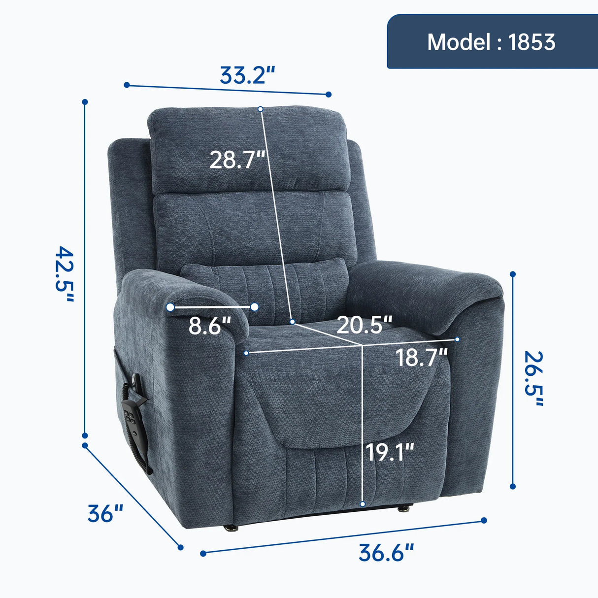 Dual Motor Power Lift Recliner Chair With Massage Heat - Omega Lifestyles