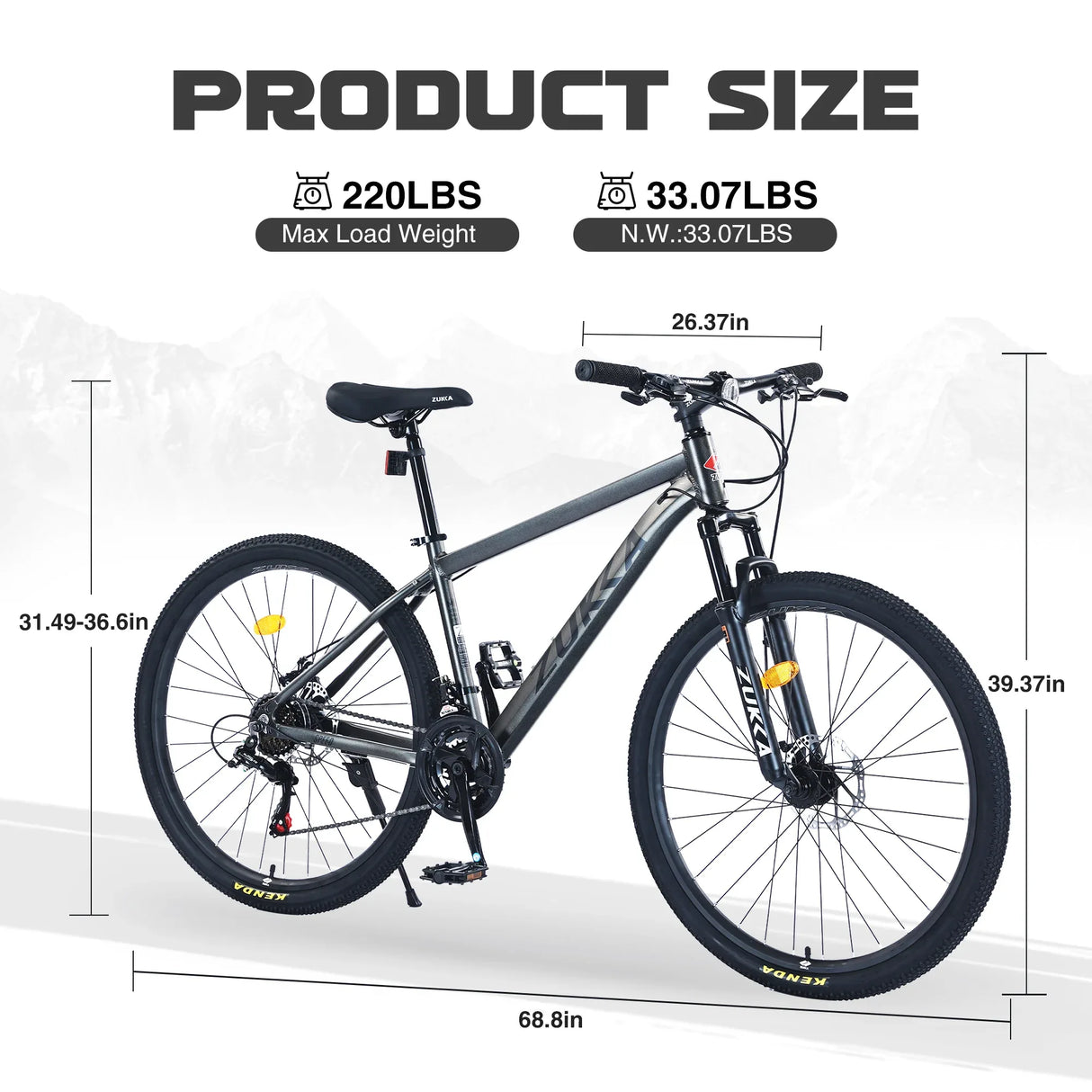 27.5-Inch 21-Speed Aluminium Alloy Front Suspension Mountain Bike - Omega Lifestyles