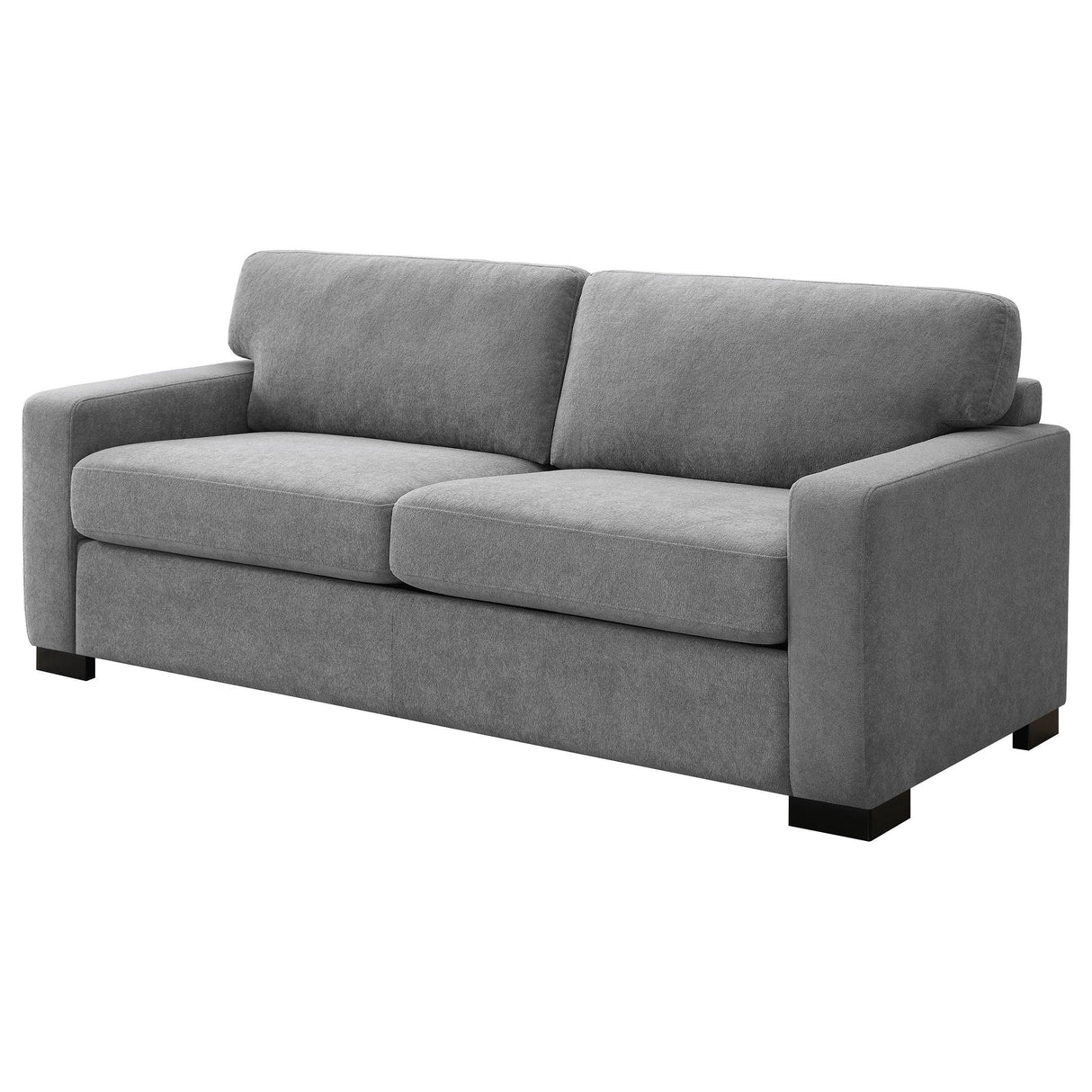 Grey Upholstered Contemporary Track-Arm Sleeper Sofa - Omega Lifestyles