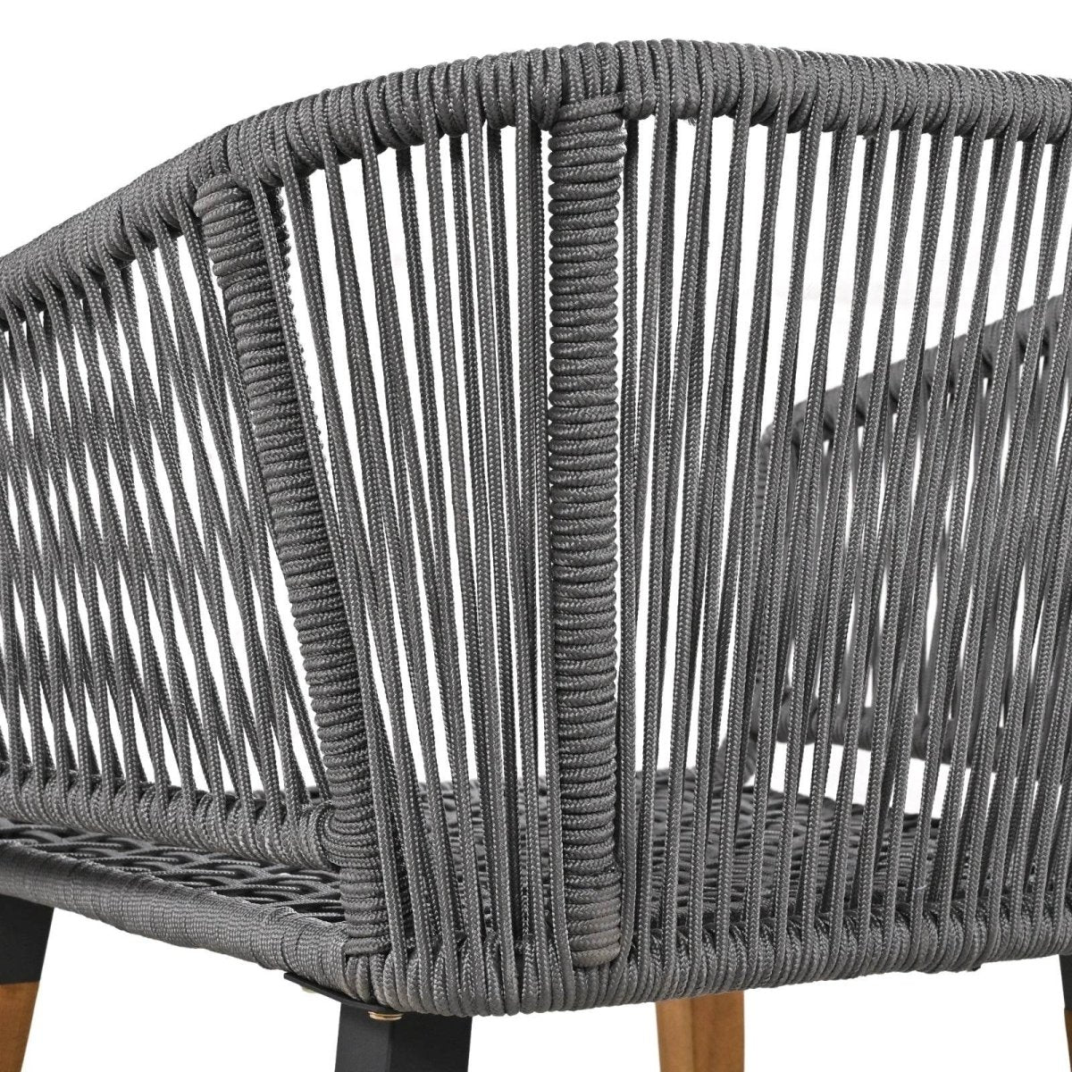 6-Piece Outdoor Woven Rope Patio Furniture Set With Bar Table - Sleep Galleria