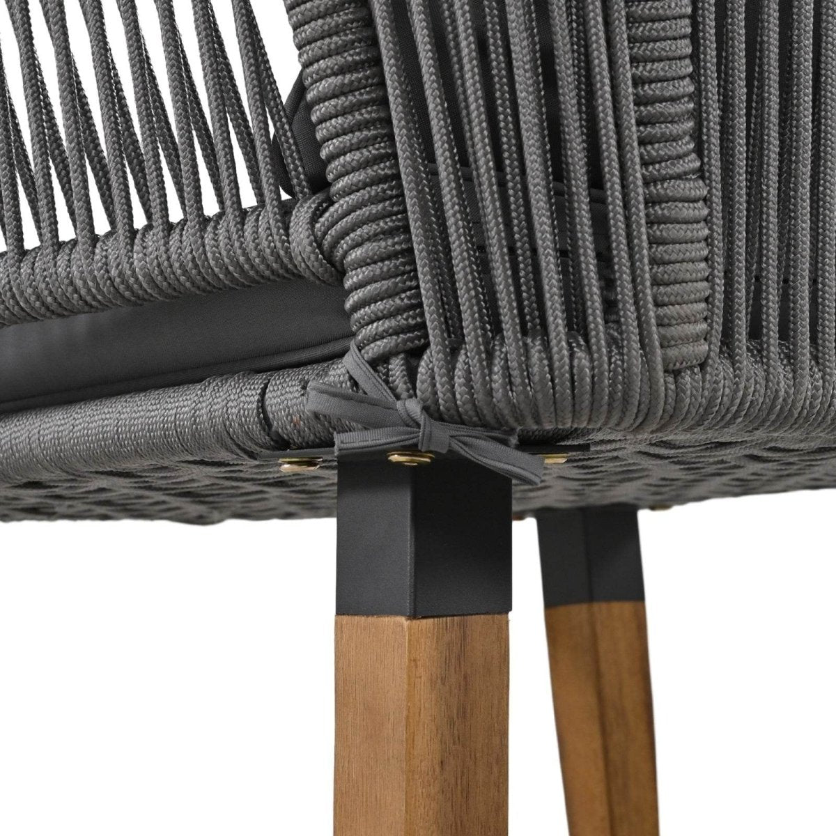 6-Piece Outdoor Woven Rope Patio Furniture Set With Bar Table - Sleep Galleria