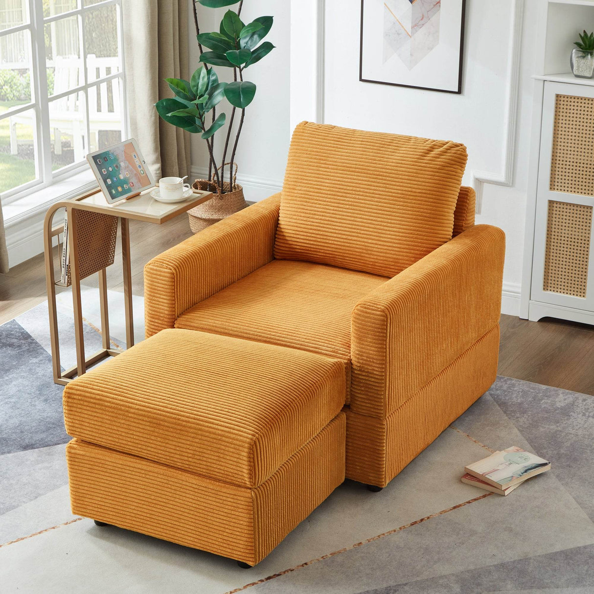 Corduroy Adjustable Chaise Lounge Sofa Chair - Sleep Galleria