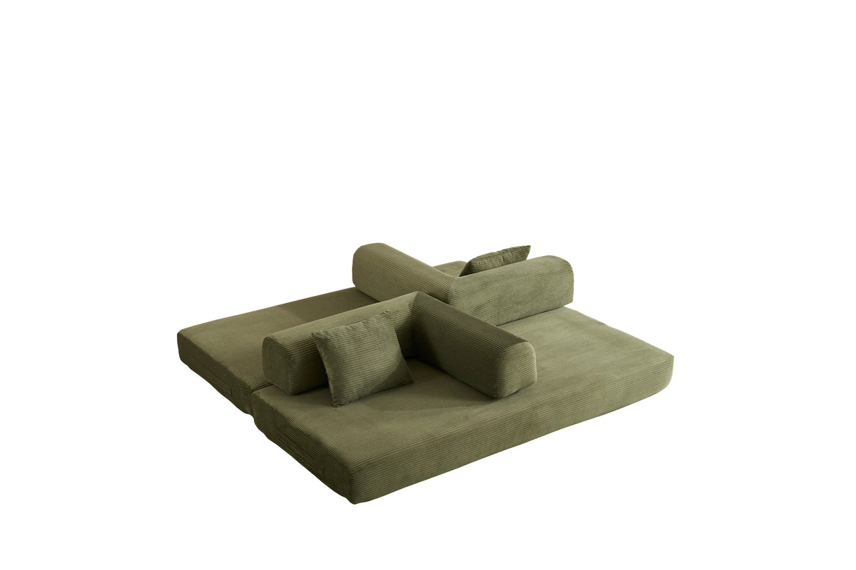 Convertible Corduroy 4-in-1 Sleeper Sofa Bed - Omega Lifestyles