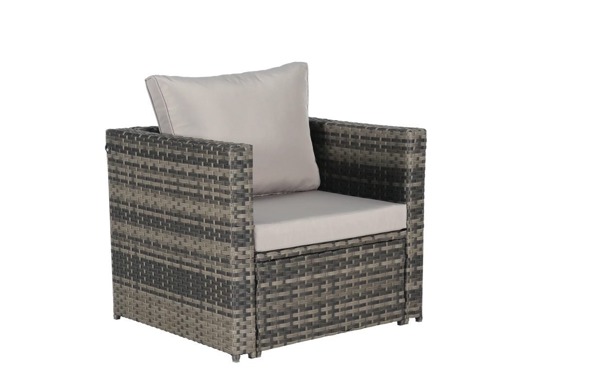 6-Piece Outdoor Rattan Wicker Patio Furniture Set - Omega Lifestyles