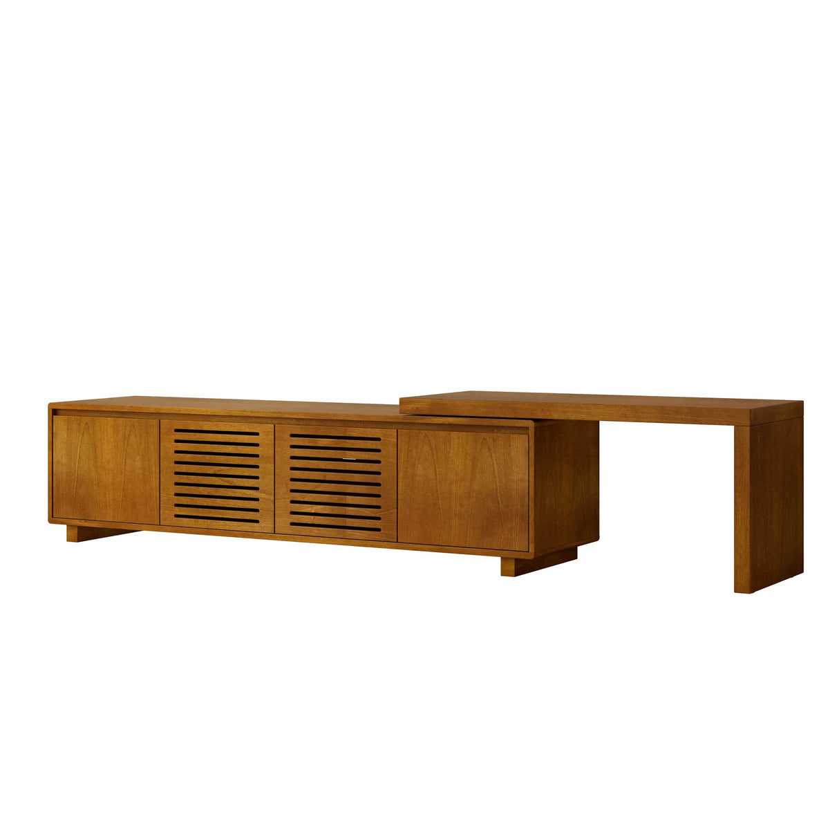 Mid-Century Modern Extendable TV Stand With Storage - Sleep Galleria