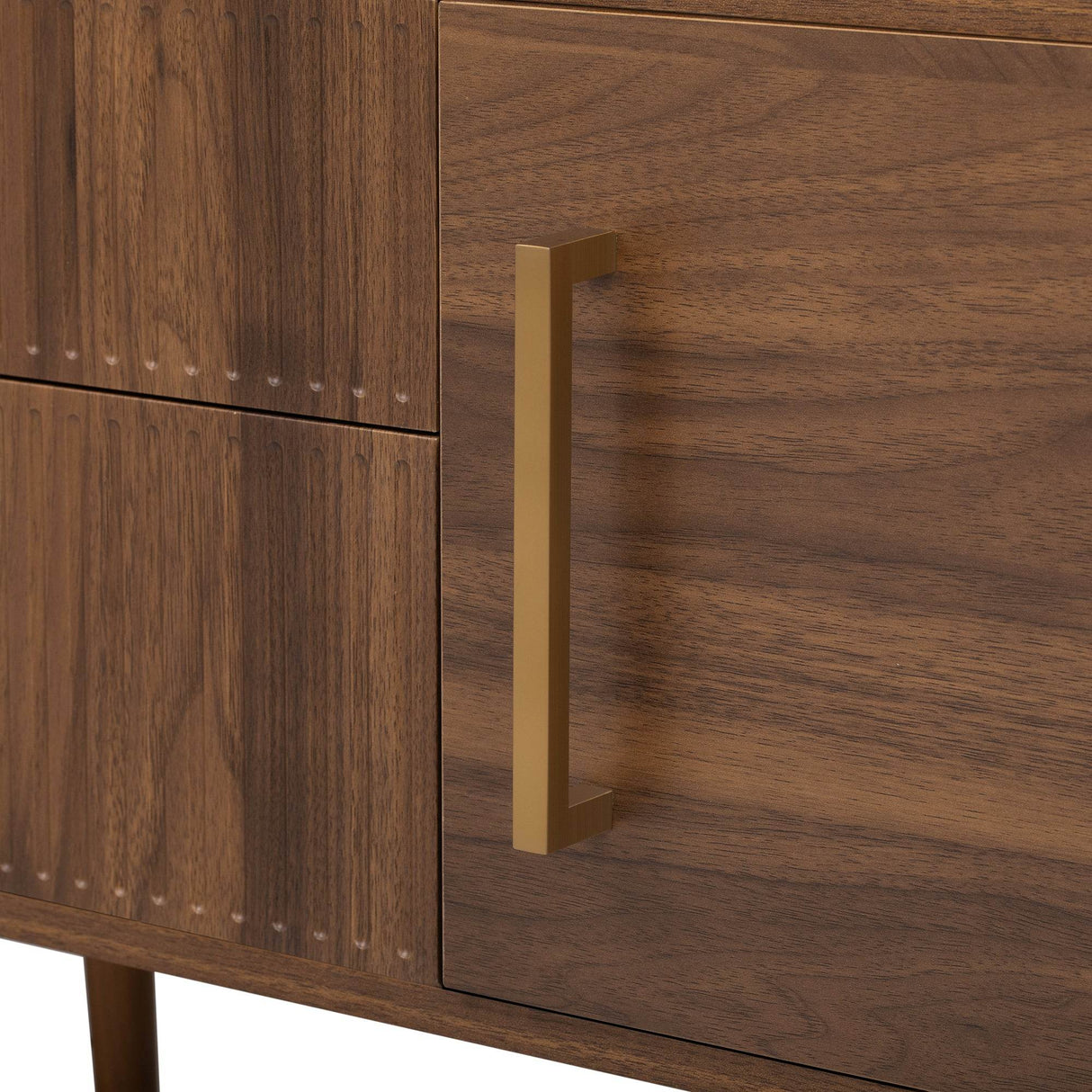 Mid Century Modern Walnut Wood TV Stand With Storage - Sleep Galleria