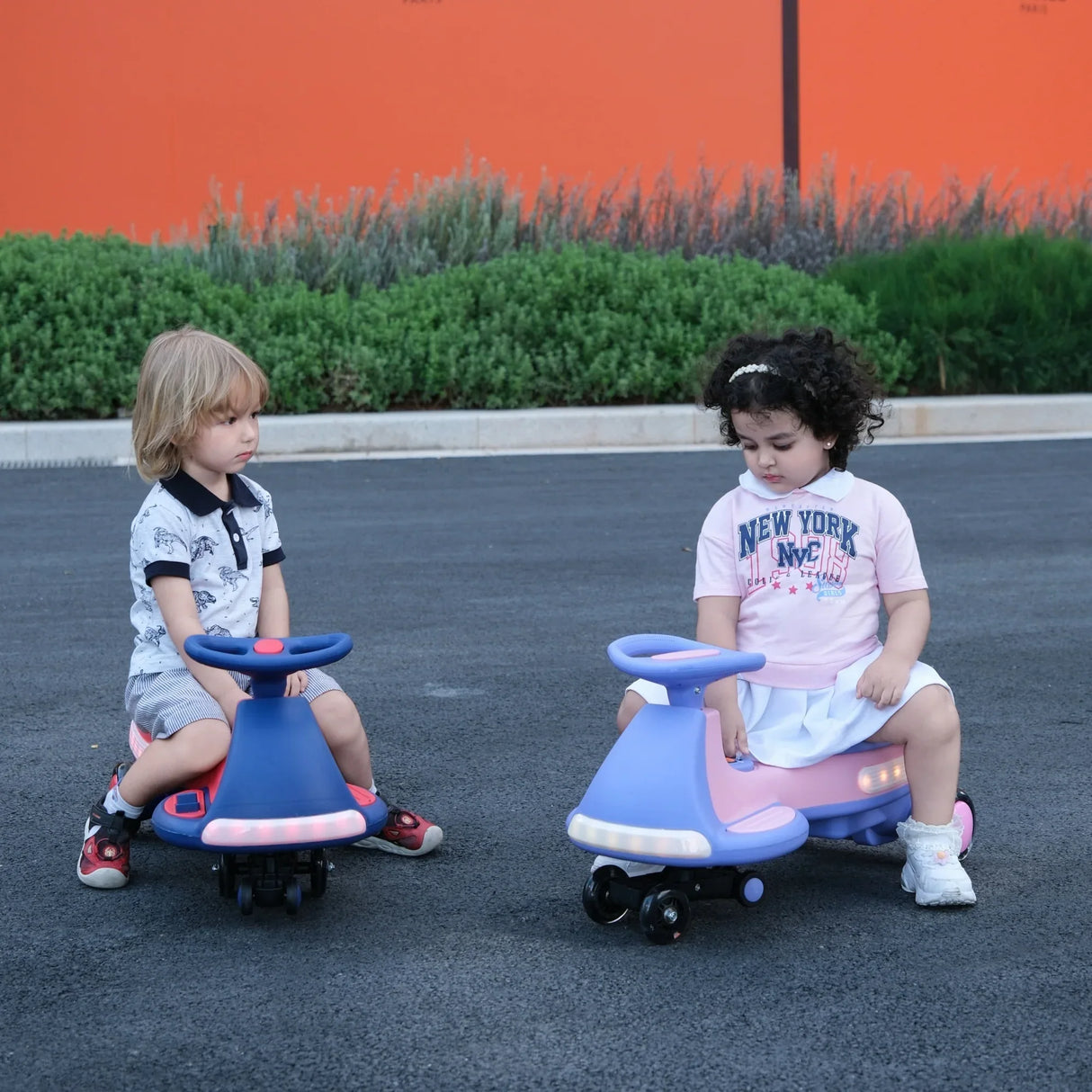 12V Kids Electric Ride-On Wiggle Car With Bluetooth Lights - Omega Lifestyles
