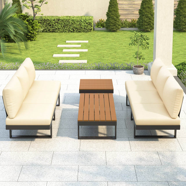 Adjustable Reclining Outdoor Sectional Patio Furniture Set - Omega Lifestyles