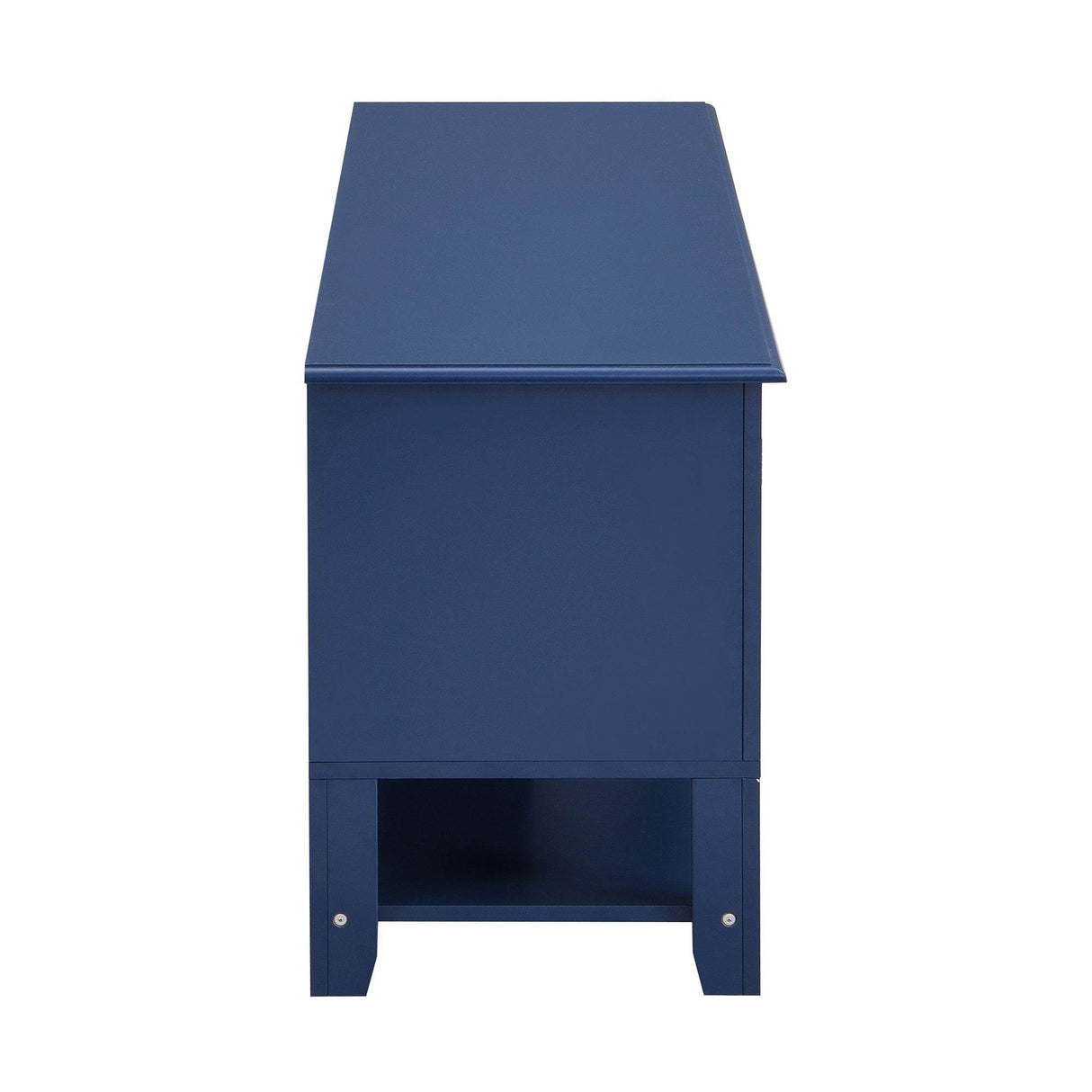 Modern Blue MDF TV Stand With Storage Cabinet - Sleep Galleria