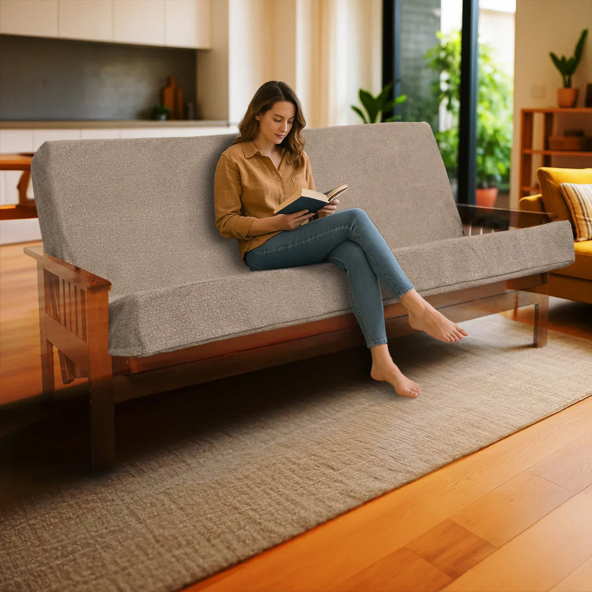 Firm 6-Inch Memory Foam Infused Full XL Futon Mattress - Omega Lifestyles