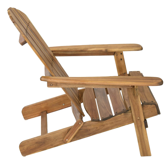 Acacia Wood Foldable Rustic Outdoor Adirondack Chair - Omega Lifestyles
