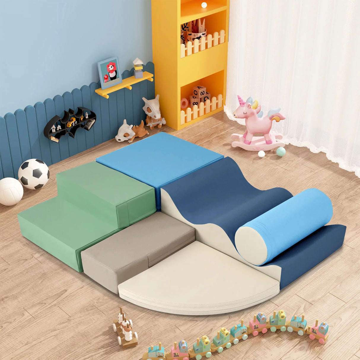 Colorful Soft Foam Kids Climb And Crawl Playset - Omega Lifestyles