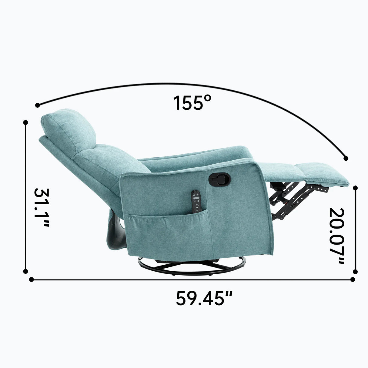 Heat Massage Medium-Firm Manual Recliner Chair - Omega Lifestyles