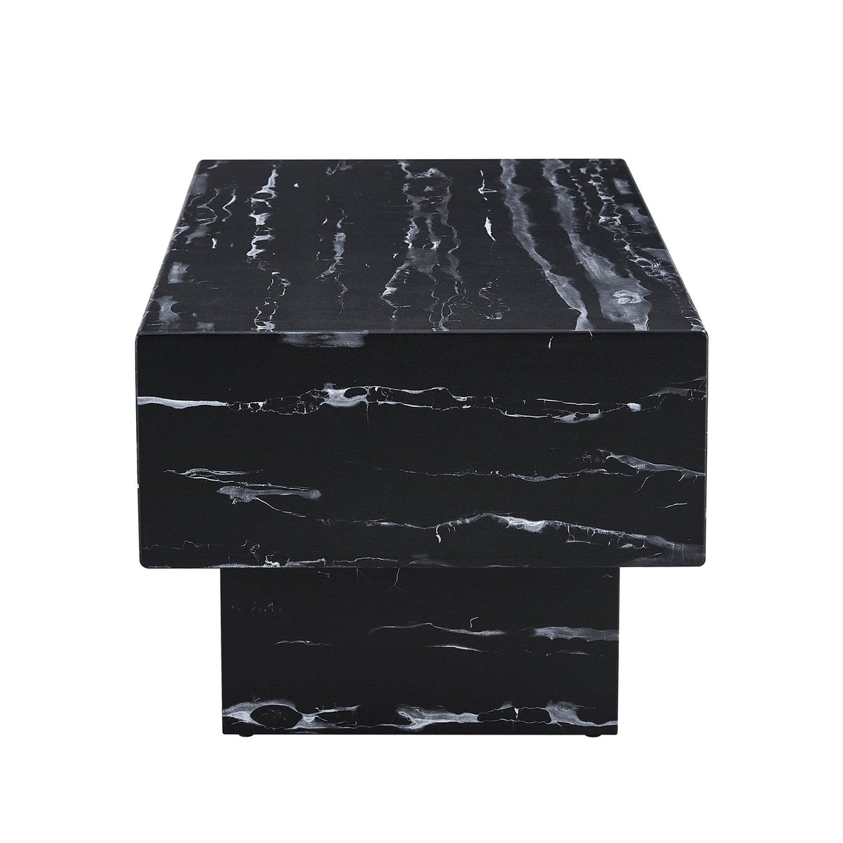 Modern Black Patterned MDF Rectangular Coffee Table - Omega Lifestyles