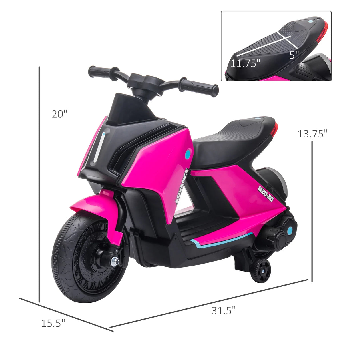Electric Pink Kids Motorcycle Ride-On Toy With Music - Omega Lifestyles