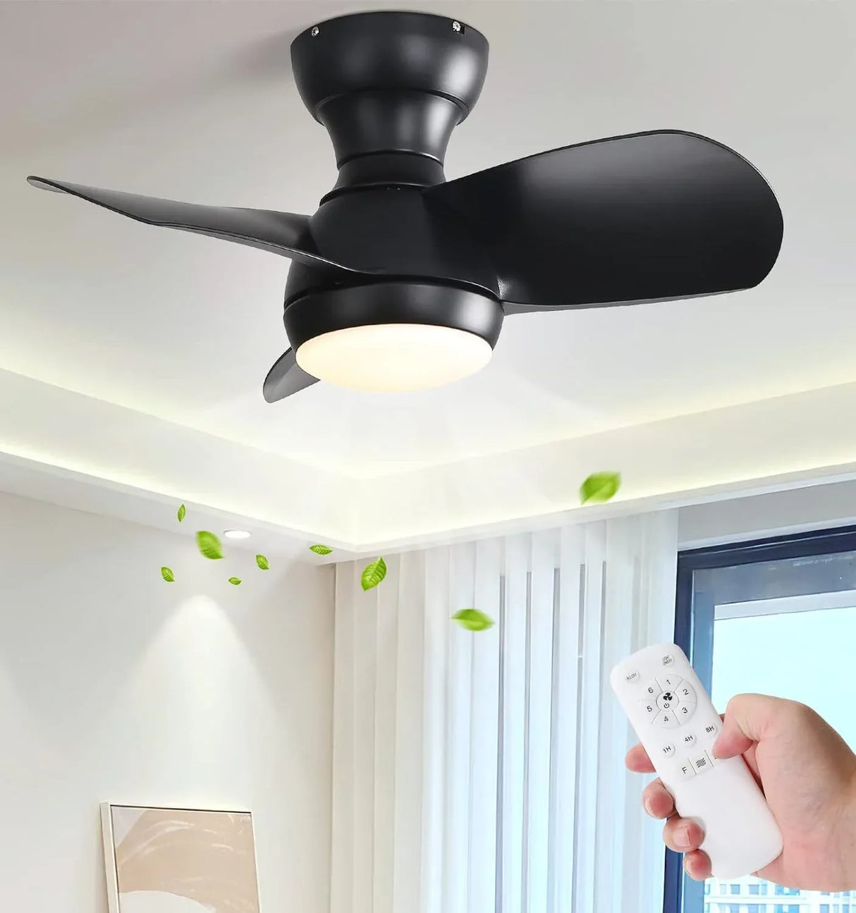 23-Inch Indoor Ceiling Fan With LED Light - Omega Lifestyles