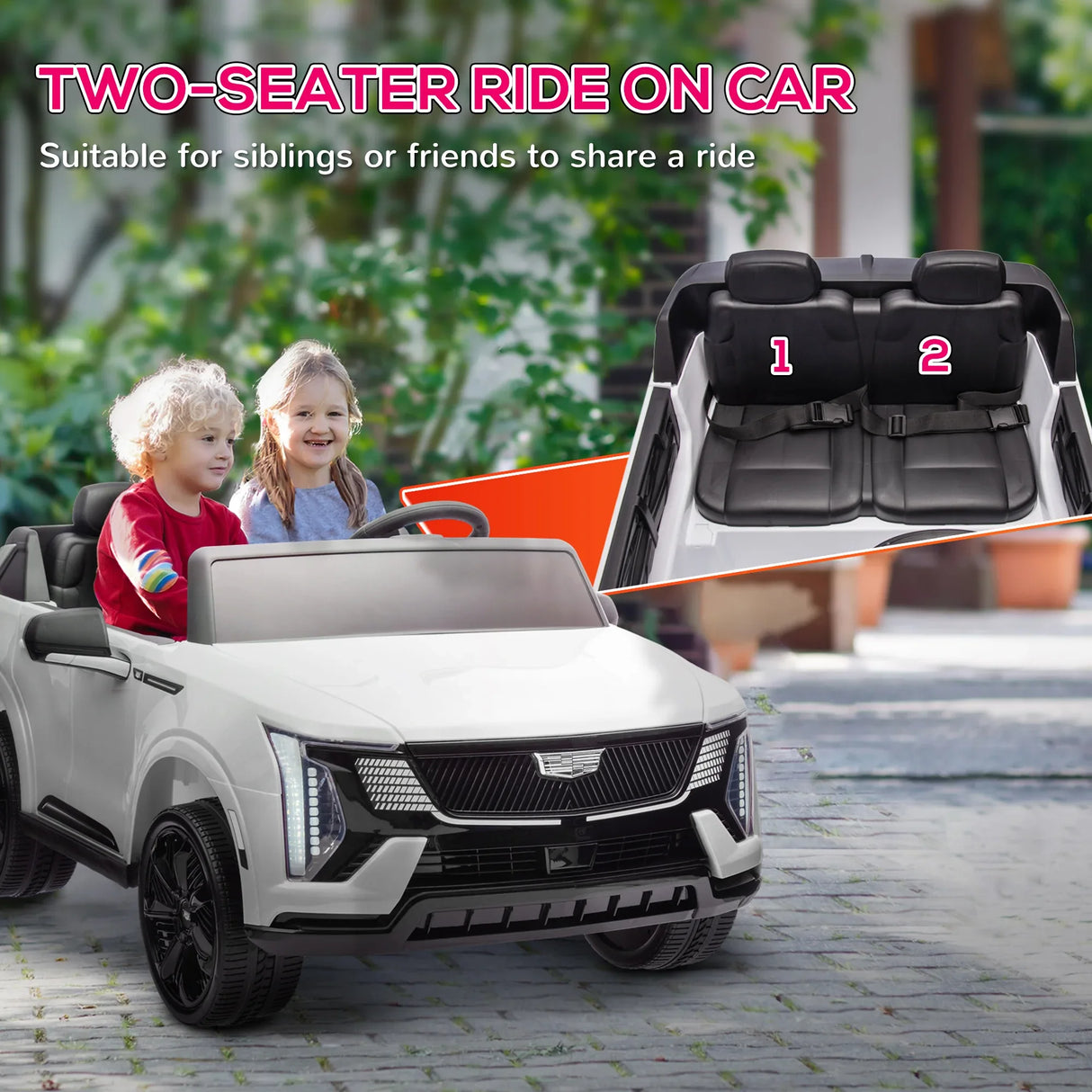 12V Two-Seater Licensed Kids Electric Ride On Car - Omega Lifestyles