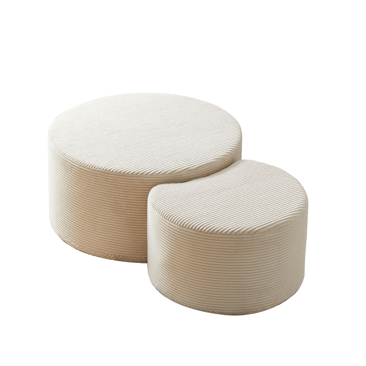 Set of 2 Upholstered Foam Ottoman Coffee Tables - Sleep Galleria