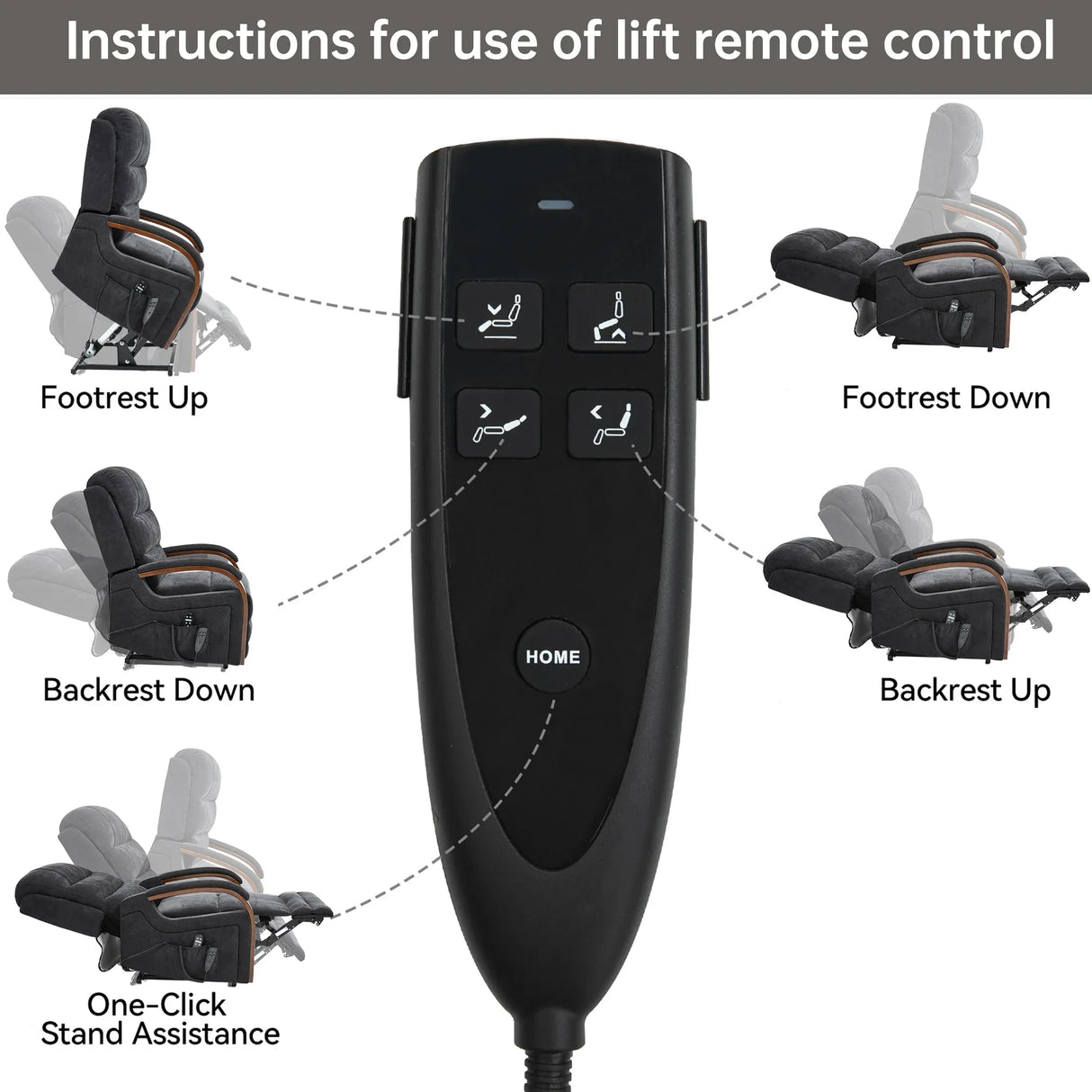 Power Chenille Lift Recliner Chair With Massage Heat - Omega Lifestyles