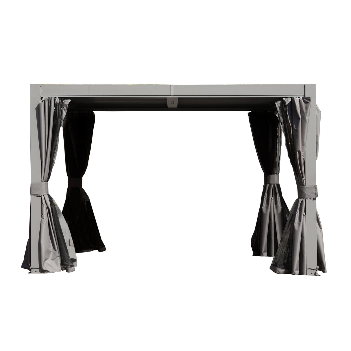 10x10-Foot Aluminum Outdoor Louvered Pergola With Adjustable Louvers