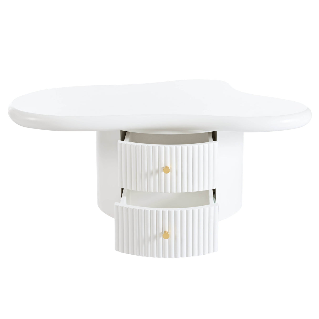 Cloud-Shaped Coffee Table With Stools And Drawers - Sleep Galleria