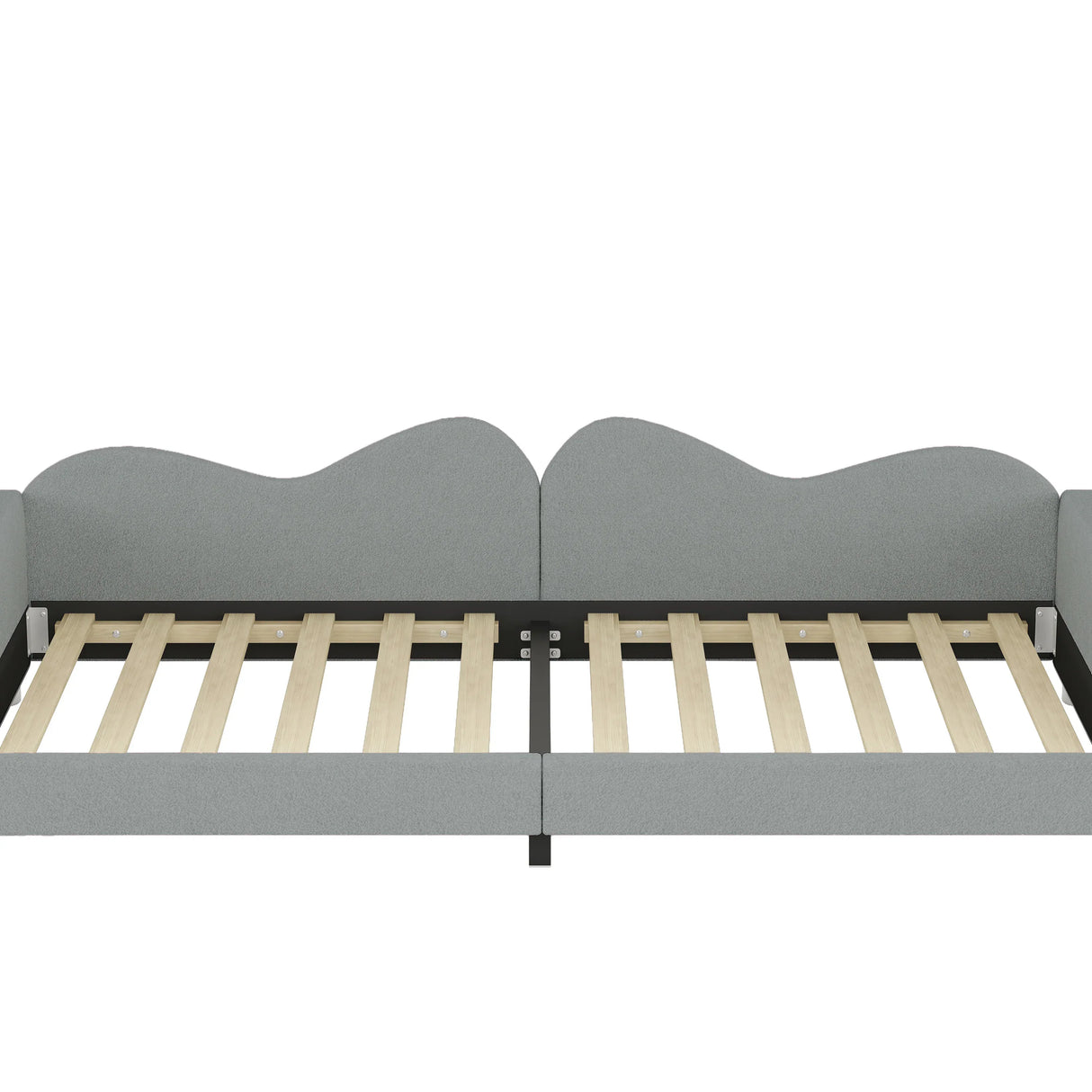 Twin Upholstered Sherpa Fabric Daybed With Cloud Backrest - Omega Lifestyles