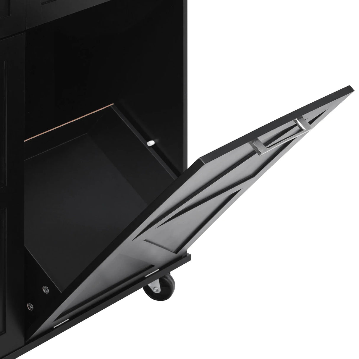 Farmhouse MDF Kitchen Island With Drop Leaf And Storage - Omega Lifestyles