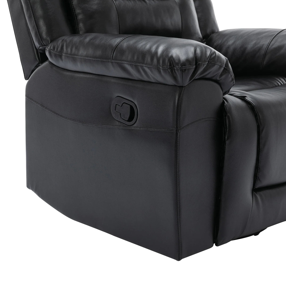 Manual Rocking 360-Degree Swivel Recliner Chair With PU Upholstery - Omega Lifestyles