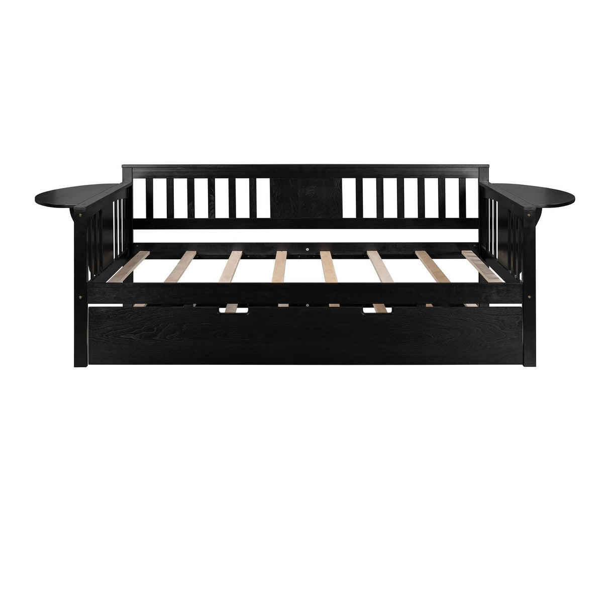 Twin Solid Wood Daybed With Trundle Espresso - Omega Lifestyles